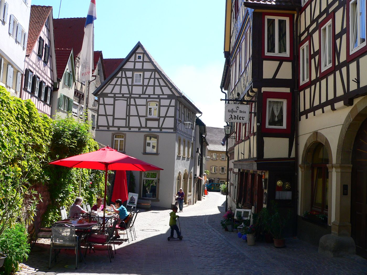 Gasse in der Altstadt von Bad Wimpfen.